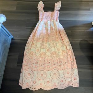 Pink & White Maxi Dress